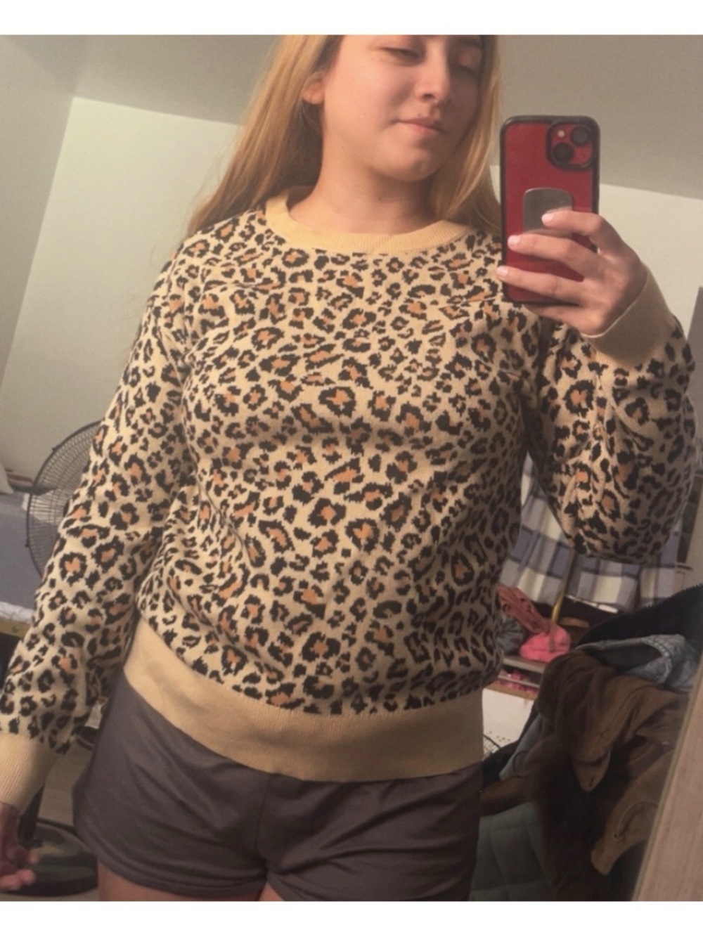 On 34th Leopard print sweater Size M